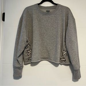 Aerie | Distressed Crop Sweatshirt